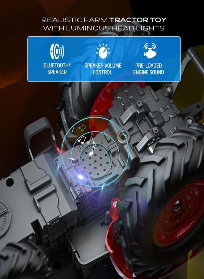 Mirana Mahindra OJA RC Tractor Toy for Kids | Remote Controlled ATV Truck | Type-C USB Rechargeable | in-Built Bluetooth Speakers | Orignally Licensed Model Vehicle | Gift for Boys & Girls 3+ Years - Image 4